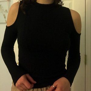 American Eagle Black Ripped Long Sleeve